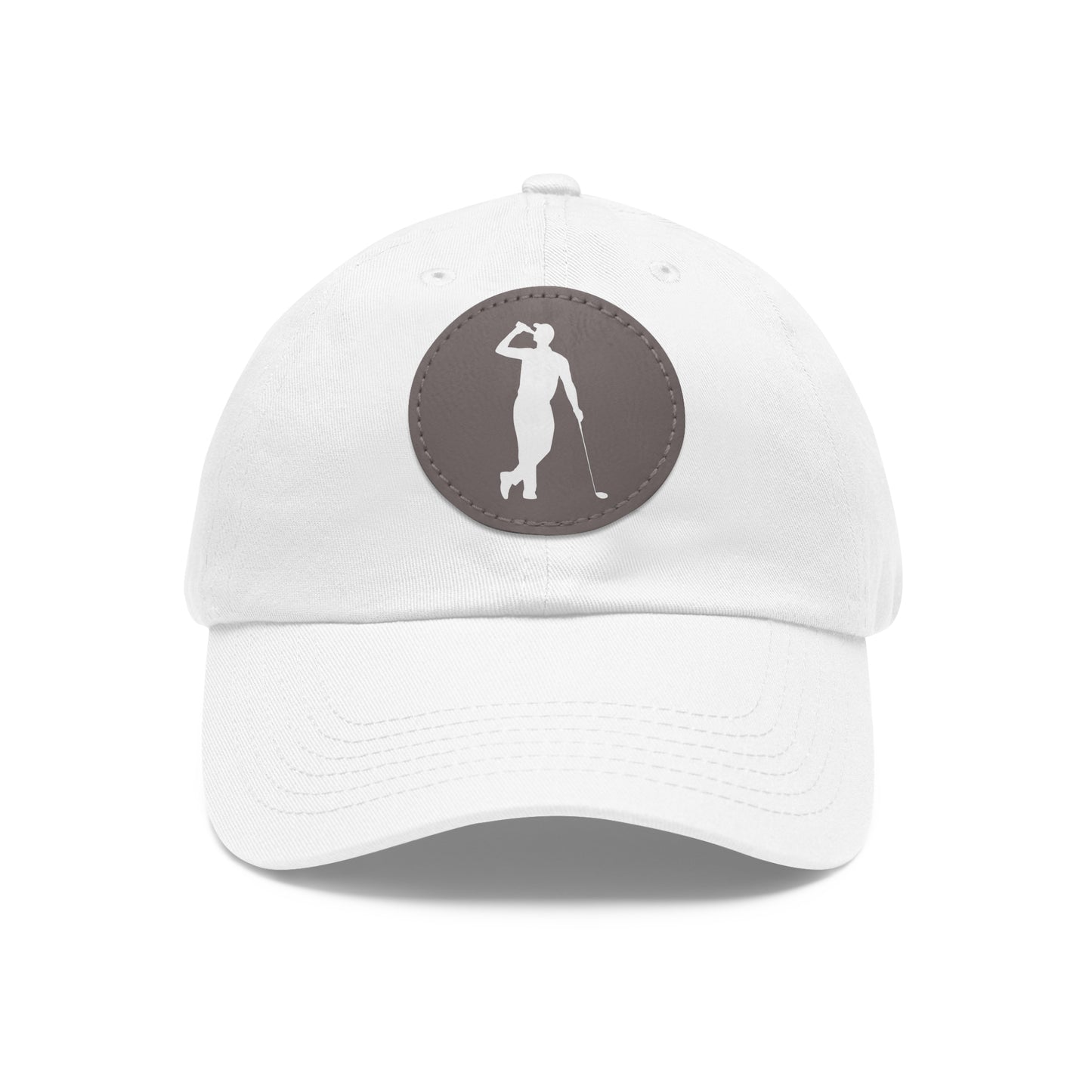 the weekend warrior leather patch dad hat