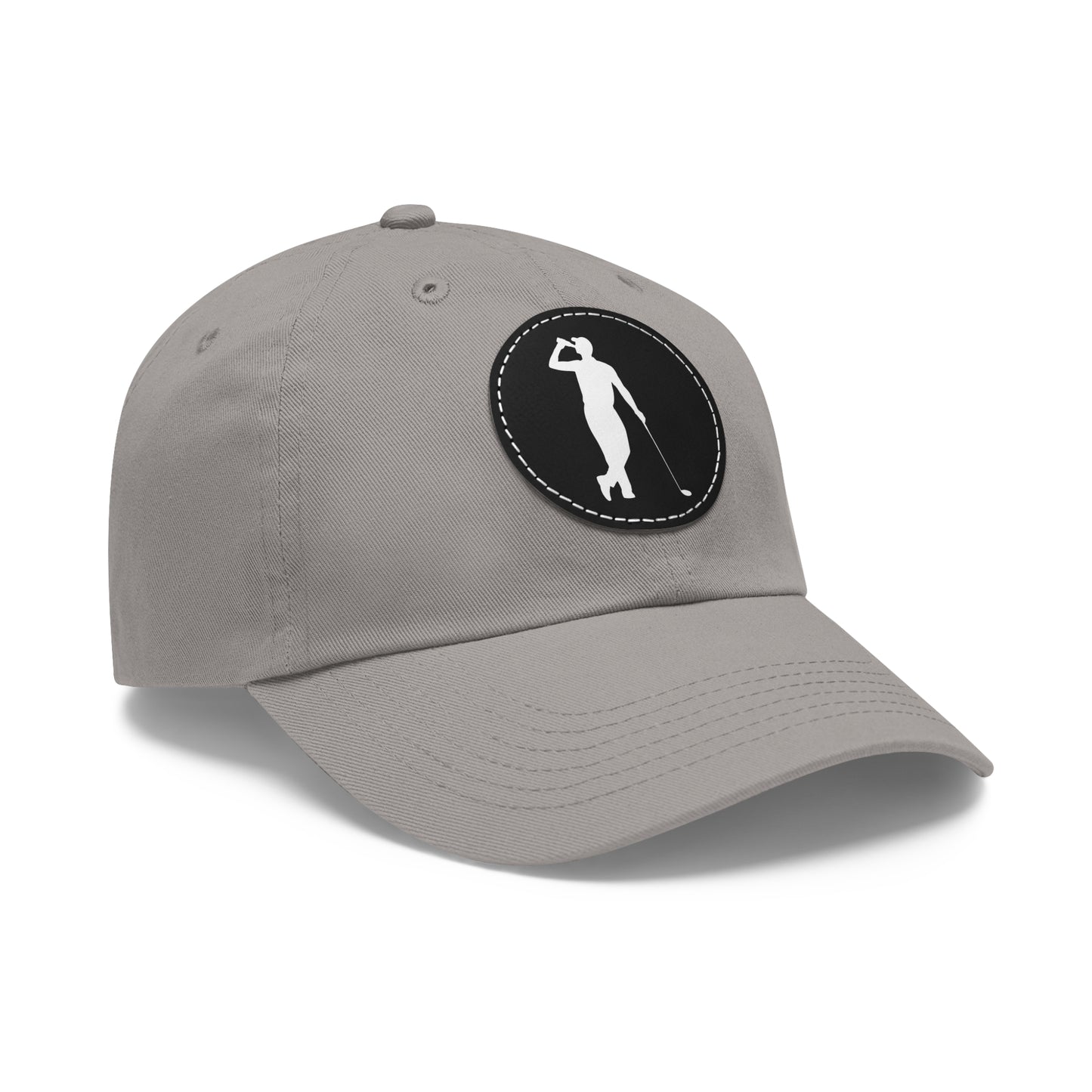 the weekend warrior leather patch dad hat