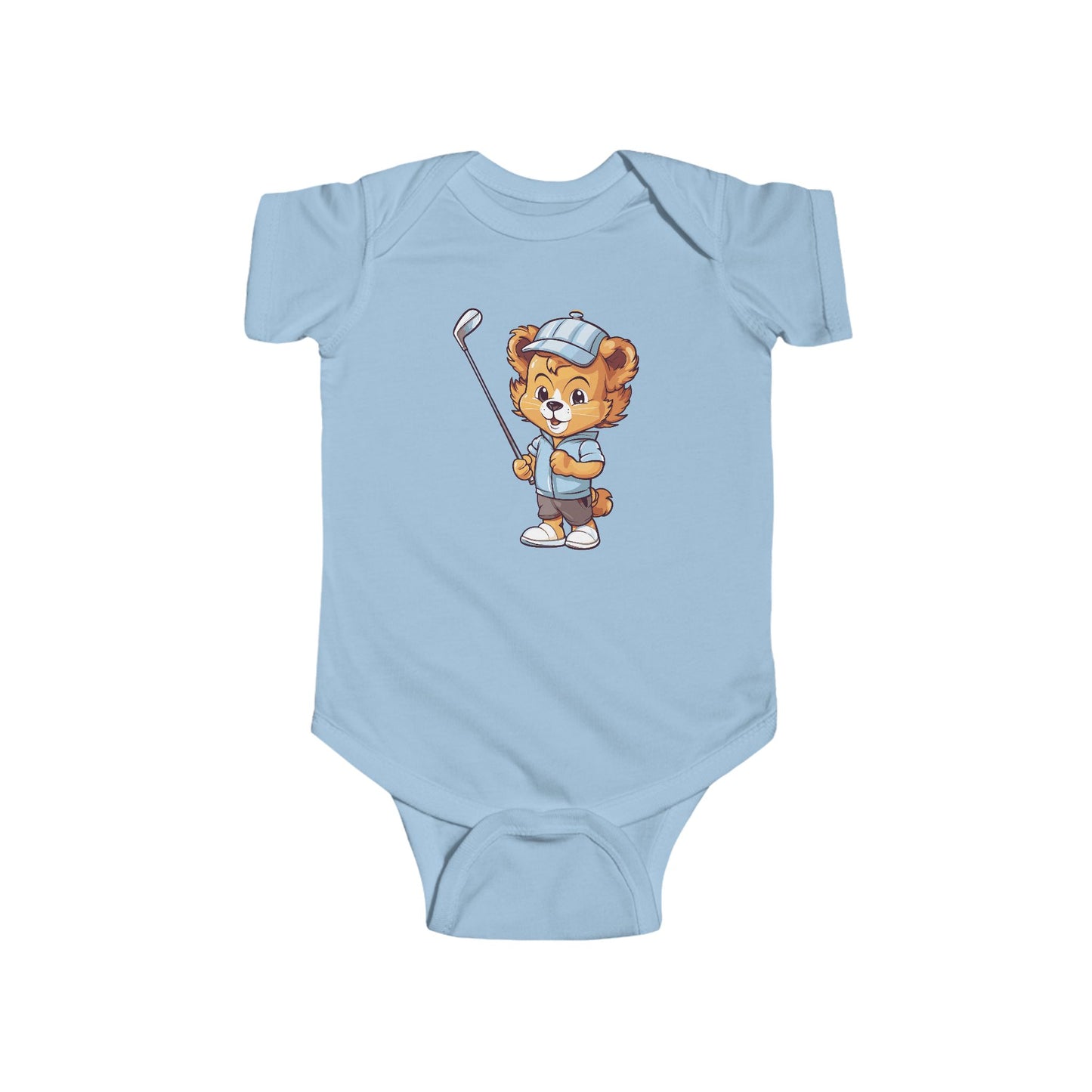 little lion golfer baby onesie