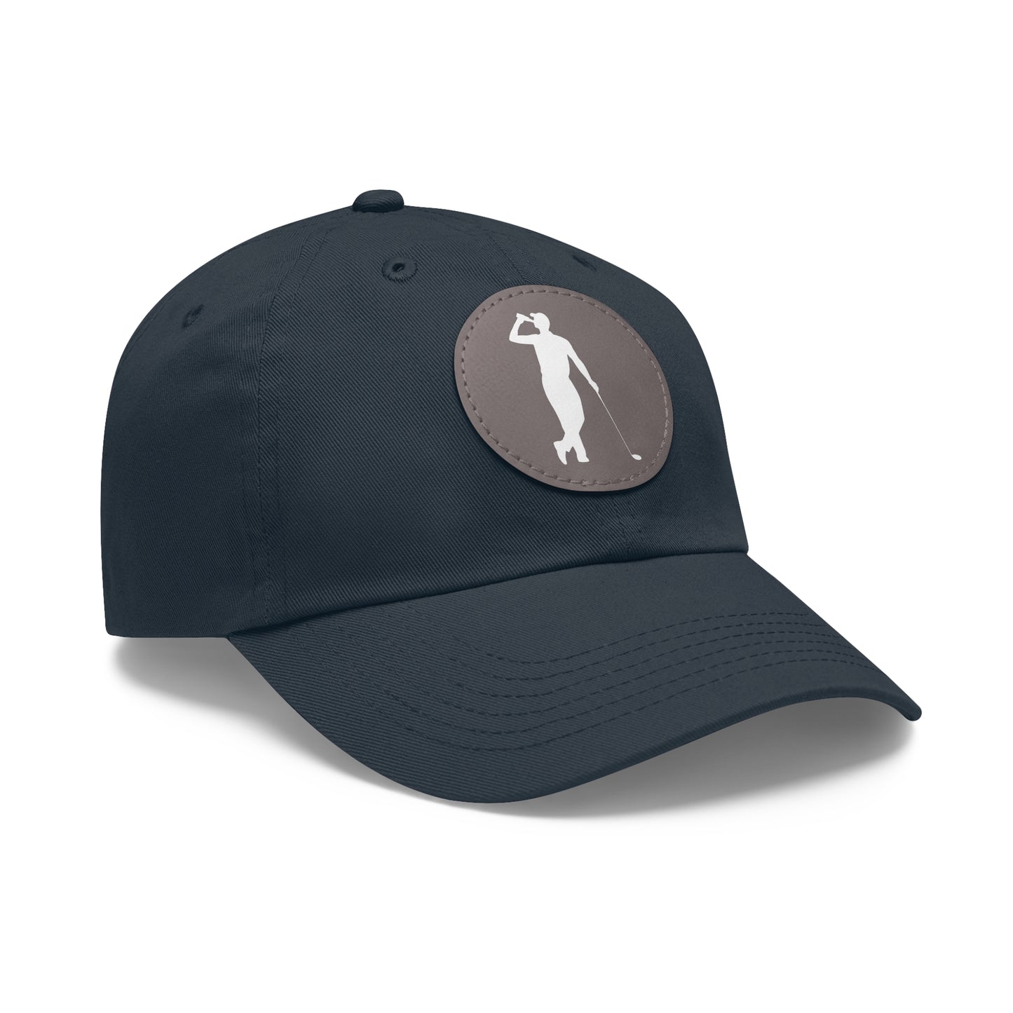 the weekend warrior leather patch dad hat