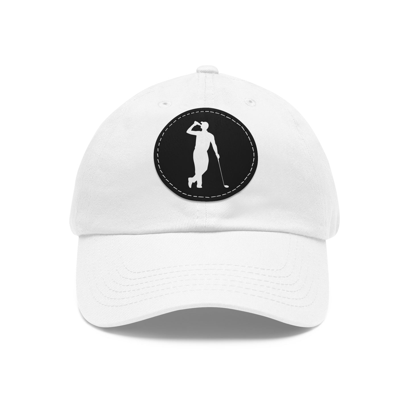 the weekend warrior leather patch dad hat