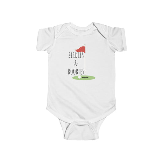 birdies & boobies baby onesie