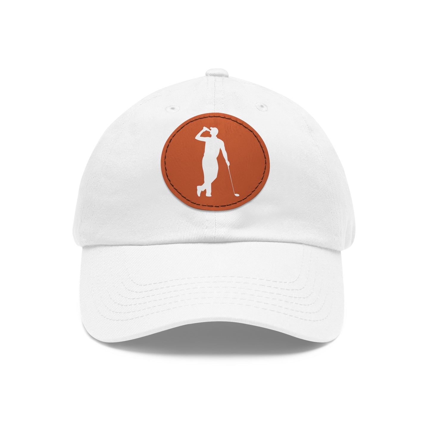 the weekend warrior leather patch dad hat