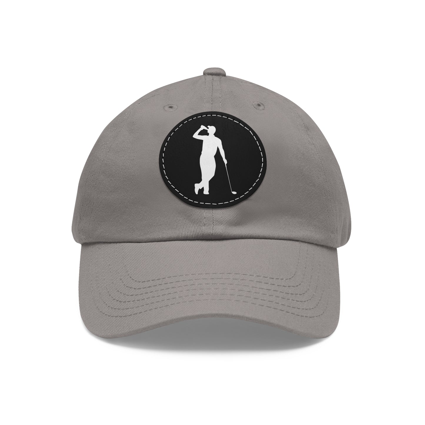 the weekend warrior leather patch dad hat